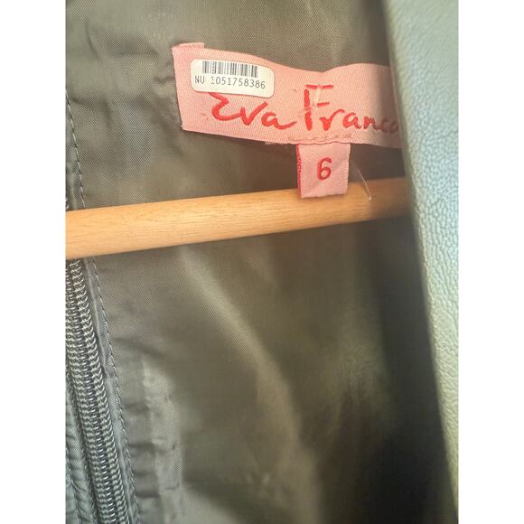 Eva Franco Vegan Leather Cut Out Midi Dress Green Size 6 GORGEOUS EUC - Picture 7 of 11